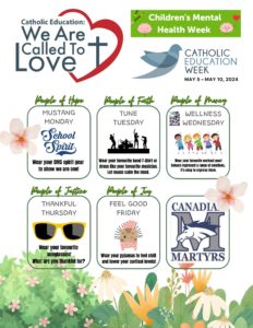 Catholic Education Week Spirit Days May 6 – 10