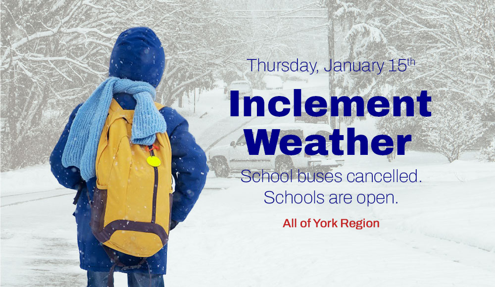 Inclement Weather Day: January 15, 2026